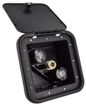 Valterra Two Handle Spray-Away Hot and Cold Outlet Box - Black