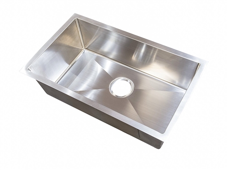 Lippert Components 385313 Better Bath Stainless Steel Single Bowl Square Sink