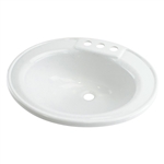 Lippert Better Bath RV Oval Sink White ABS 19-3/4" x 16-3/4" x 6-1/2" | LIP209635