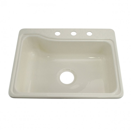 Lippert 209407 Better Bath Single Bowl Galley Sink - Parchment