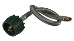 MB Sturgis 100833-12-MBS Stainless Propane Pigtail with Back Check, RV Type 1 x 1/4" Male Inverted Flare, 12"