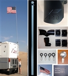 Flagpole Buddy 22' Fiberglass Flagpole Kit with 2" RV Ladder Mount Hardware
