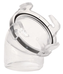 Valterra Sewer Hose Waste Valve 45-Degree Adapter, Clear