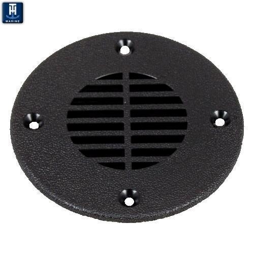 T-H Marine FD-4-DP Boat Deck Floor Drain/Vent Cover For 4" Hole - Black