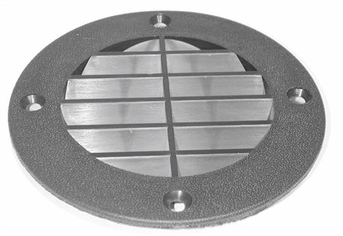 T-H Marine LV-1-DP Round Louvered Vent Cover For Pontoon Boats - Black