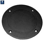T-H Marine Boat Screw Down Deck Plate, 5-5/8" OD, Black