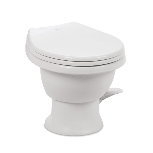 Dometic 9610008263 Ceramic 13.5" Low Profile RV Toilet - 411 Series Without Hand Sprayer - White