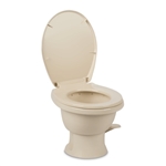 Dometic 9610008262 411 Series Low Profile RV Toilet, Porcelain, 13.5" Seat Height, Bone