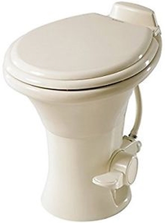 Dometic 302310183 Ceramic 18" RV Toilet - 310 Series with Hand Sprayer - Bone