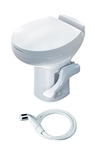 Thetford 42173 Aqua Magic Residence High Profile Toilet With Hand Sprayer, White