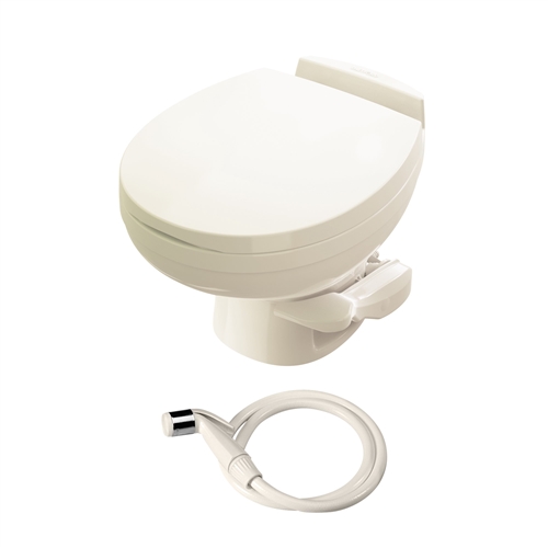 Thetford 42176 Aqua Magic Residence Low Profile Toilet With Hand Sprayer, Bone