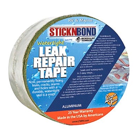 Leisure Time 60008 Sticknbond RV Leak Repair Tape - 4" x 37' Aluminum