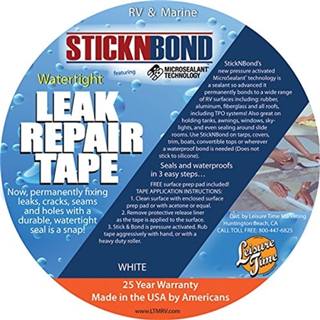 Heng's Industries 60018 Sticknbond RV Leak Repair Tape - 4" x 37' White
