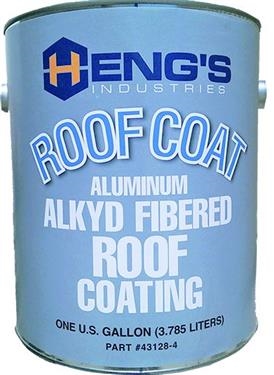 Heng's 43128-4 Alkyd Fibered Roof Coating - 1 Gallon Aluminum
