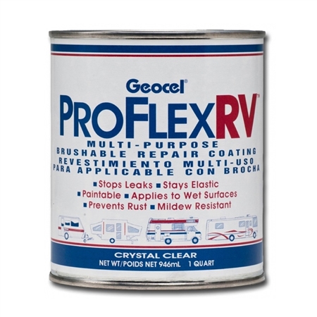 Geocel Pro Flex RV 1 Quart Multi-purpose Brushable Repair Coating - Clear
