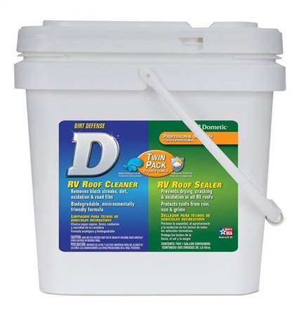 Dometic D1201201 RV Roof Cleaner and Sealer Twin Pack Pail - 1 Gallon