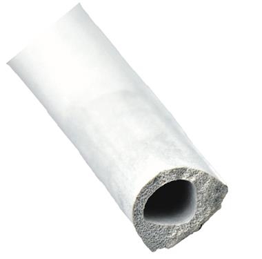 AP Products 018-204 Non-Ribbed D Seal With Tape - 1/2" x 3/8" x 50 Ft - White