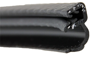 AP Products 018-1894 1" x 3/4" Rubber J Bulb Seal - Black