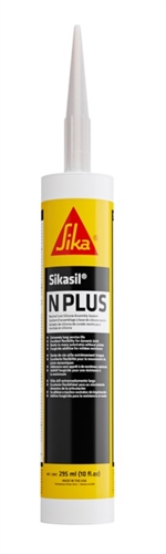 Sikaflex Sikasil N-Plus Neutral Cure Silicone Caulk Sealant, Clear, 10 Oz