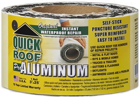 CoFair Products QR325 Quick Roof Aluminum Roof Repair Tape - 3" x 25'