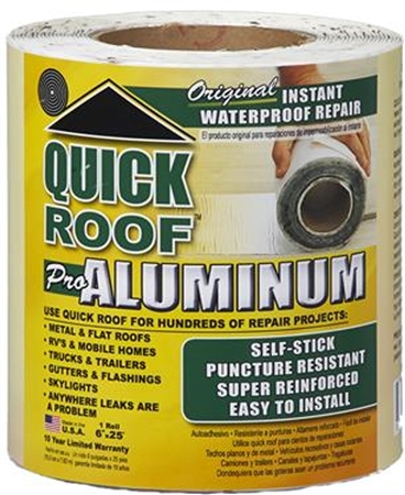 CoFair Products QR625 Quick Roof Aluminum Roof Repair Tape - 6" x 25'