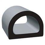 Clean Seal 135H2-50 3/4" x 9/16" Non-Ribbed D Seal With Tape - Black