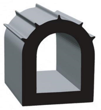 Clean Seal 2828B-H2-50 EDPM Slide-Out D Seal - 7/8