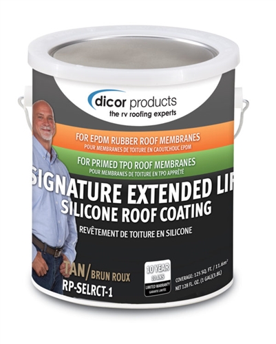 Dicor RP-SELRCT-1 Signature Extended Life RV Roof Coating, 1 Gallon Can - Tan