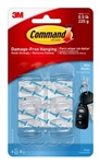 3M 17006CLR-ES Command Mini Hooks With Clear Strips