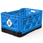 Big Ant Medium Collapsible/Stackable Smart Storage Crate, Blue