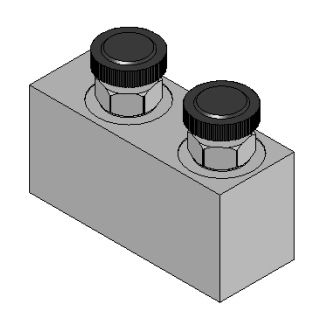 Lippert 134798 Standard MIRC replacement control module for 2-room hydraulic RV slide-out systems, front view showing connector ports