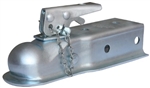 Husky Towing Bolt-On Straight Trailer Coupler With Chain, 2.5" Width, 2" Ball, 3500 Lbs