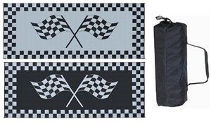 Reversible Patio Mats 015-B 9' X 12' Black Racing Mat