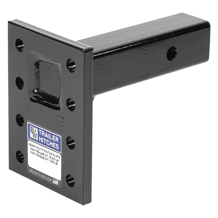 B&W Hitches PMHD14202 Heavy Duty Pintle Mounting Plate - 8 Hole - 2.5" x 9" Shank
