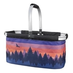 Camp Casual CC-010SSB Collapsible Picnic Basket, Scenic Sunset Design