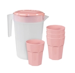 Camp Casual Tumbler And Pitcher Set, Rustic Red