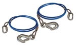 Roadmaster 645-76 Single Hook Trailer Safety Cables - 76" - 6000 Lbs
