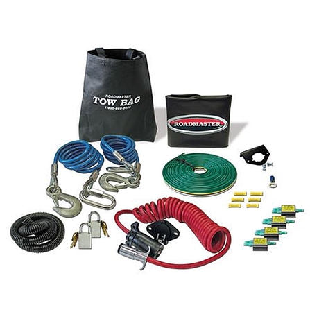 Roadmaster 9243-2 Tow Bar Accessory Kit For Falcon With Safety Cables & Power Cord - Coiled Wire