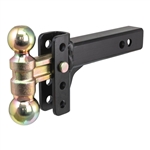 Curt 45903 Slim Adjustable Dual Ball Channel Mount For 2" Receivers - 3-3/4" Drop - 10,000 Lbs