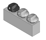 Lippert 140515 3-Room Hydraulic Slide-Out IRC Manifold with 1/2-Turn Knobs