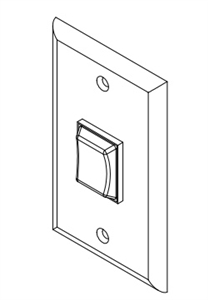 Lippert 140530 6 Prong Interior Switch With Wall Plate