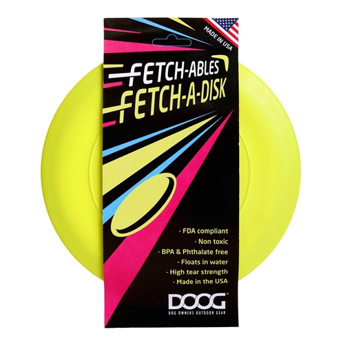 Doog FFS03 Fetch-Ables Fetch-A-Disk Frisbee - Yellow