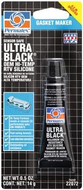 Permatex 22072 Gasket Sealer, Ultra Black, 0.5 Ounce Squeeze Tube