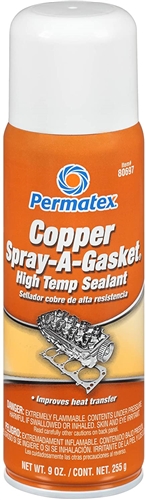 Permatex 80697 Copper Spray-A-Gasket Hi-Temp Sealant - 9 Oz