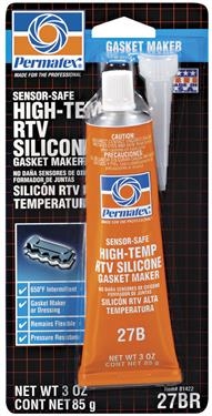 Permatex 81422 High-Temp RTV Silicone Gasket Sealer, 3 Ounce, Single