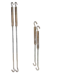 Lippert Happijac LIP182898 stainless steel 4-piece truck camper turnbuckle set with spring-loaded front and stress guard rear hardware