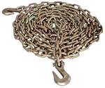 Pacific Cargo 37G7020B1 3/8" Tow Chain With Grab Hooks - 20 Ft