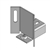 Lippert V-Tech 167689 2 in. x 2 in. adjustable flush head assembly for RV slide-out systems, front view showing mounting hardware.