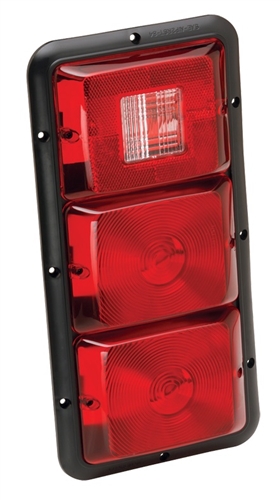 Bargman 30-84-509 Vertical Recessed Triple Taillight - 84/85 Series - Red Lens