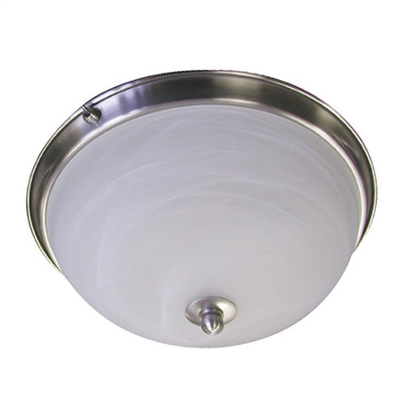 Brushed Nickel Low Profile Dome RV Dinette Light